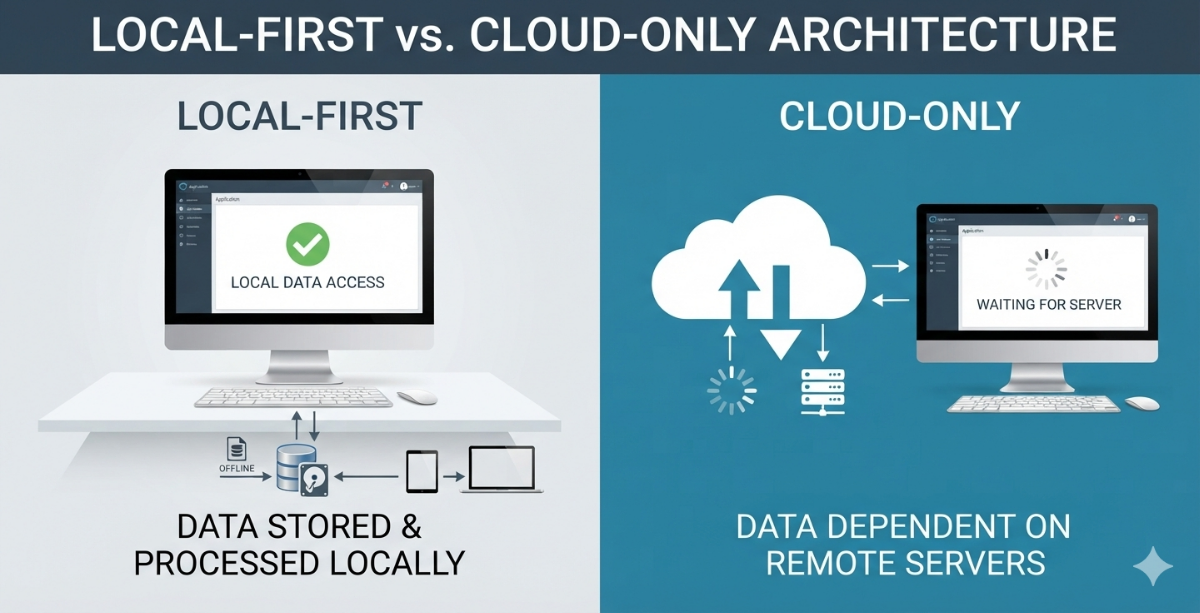 Local-First vs. Cloud-Only Architecture